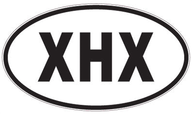 XHX - 3 Letter Initials Oval Magnet