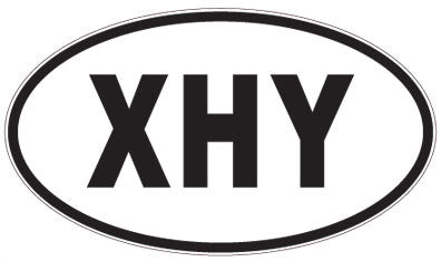 XHY - 3 Letter Initials Oval Magnet