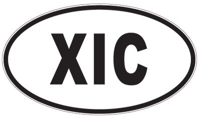 XIC - 3 Letter Initials Oval Magnet