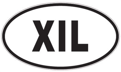 XIL - 3 Letter Initials Oval Magnet