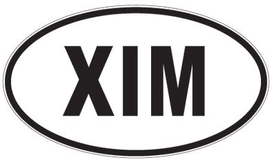 XIM - 3 Letter Initials Oval Sticker
