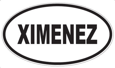 XIMENEZ - Oval Sticker