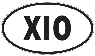 XIO - 3 Letter Initials Oval Magnet