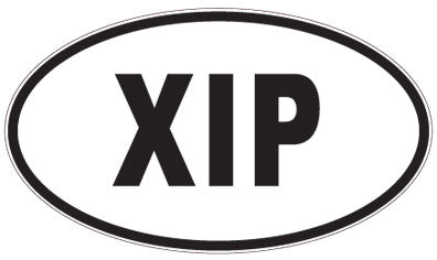 XIP - 3 Letter Initials Oval Sticker