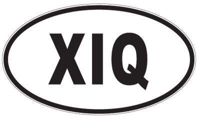 XIQ - 3 Letter Initials Oval Magnet