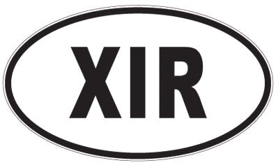 XIR - 3 Letter Initials Oval Sticker