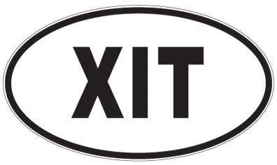 XIT - 3 Letter Initials Oval Magnet