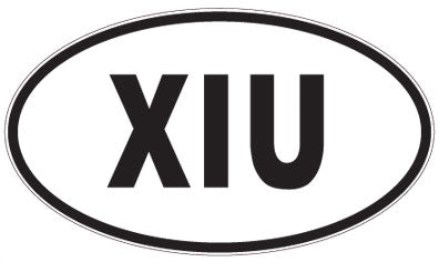 XIU - 3 Letter Initials Oval Magnet