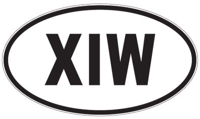 XIW - 3 Letter Initials Oval Magnet
