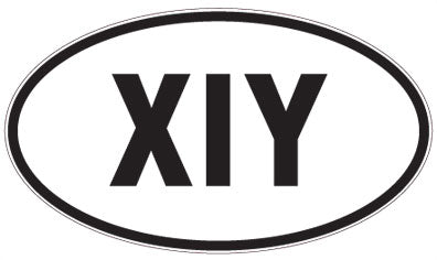 XIY - 3 Letter Initials Oval Sticker