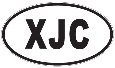 XJC - 3 Letter Initials Oval Magnet