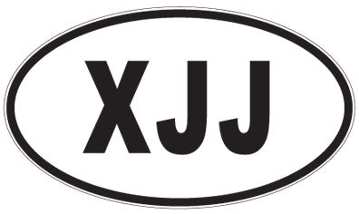 XJJ - 3 Letter Initials Oval Magnet