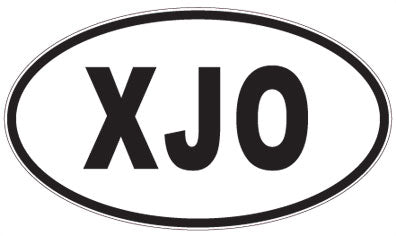 XJO - 3 Letter Initials Oval Magnet