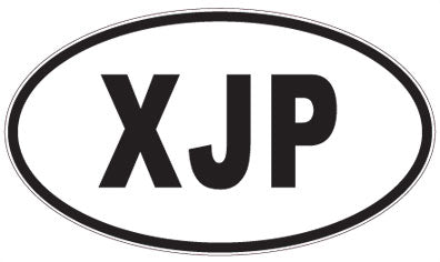 XJP - 3 Letter Initials Oval Magnet