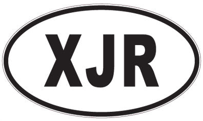 XJR - 3 Letter Initials Oval Sticker