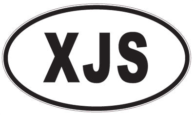 XJS - 3 Letter Initials Oval Magnet