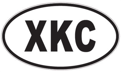 XKC - 3 Letter Initials Oval Sticker