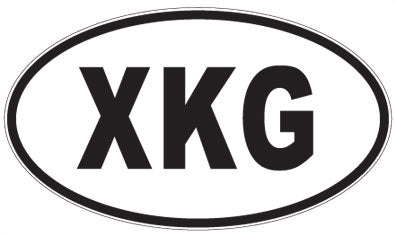 XKG - 3 Letter Initials Oval Magnet