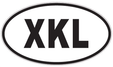 XKL - 3 Letter Initials Oval Sticker