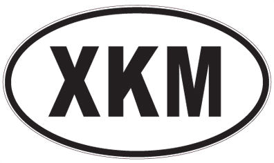 XKM - 3 Letter Initials Oval Magnet