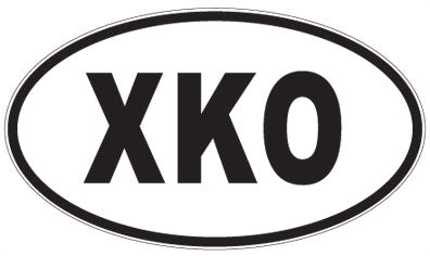 XKO - 3 Letter Initials Oval Magnet