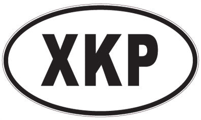 XKP - 3 Letter Initials Oval Magnet