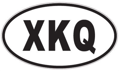 XKQ - 3 Letter Initials Oval Magnet
