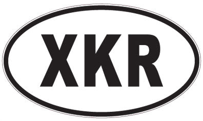 XKR - 3 Letter Initials Oval Magnet
