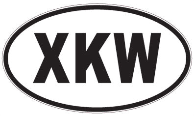 XKW - 3 Letter Initials Oval Magnet