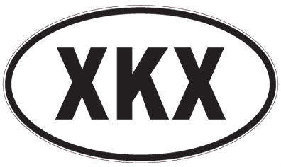 XKX - 3 Letter Initials Oval Magnet