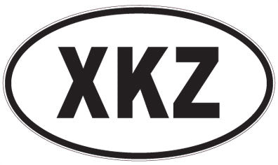 XKZ - 3 Letter Initials Oval Magnet