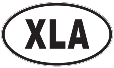 XLA - 3 Letter Initials Oval Magnet