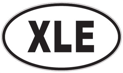 XLE - 3 Letter Initials Oval Magnet