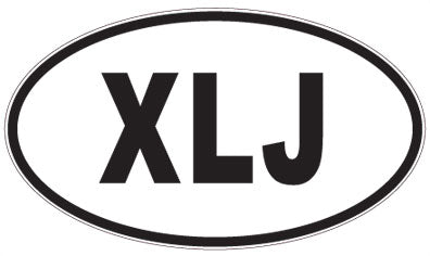 XLJ - 3 Letter Initials Oval Magnet