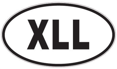 XLL - 3 Letter Initials Oval Sticker