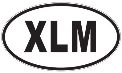 XLM - 3 Letter Initials Oval Magnet