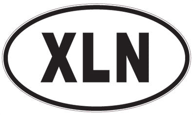 XLN - 3 Letter Initials Oval Sticker