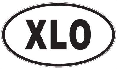 XLO - 3 Letter Initials Oval Sticker