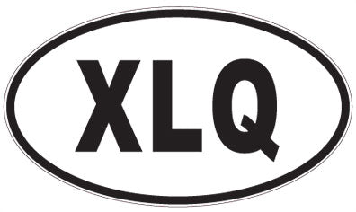 XLQ - 3 Letter Initials Oval Sticker