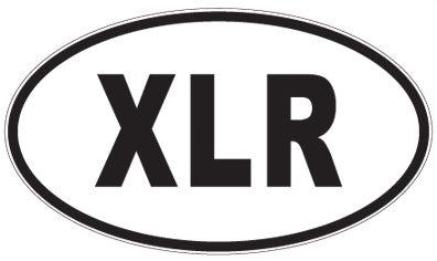 XLR - 3 Letter Initials Oval Sticker