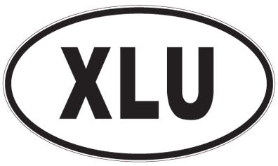 XLU - 3 Letter Initials Oval Sticker