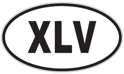 XLV - 3 Letter Initials Oval Sticker