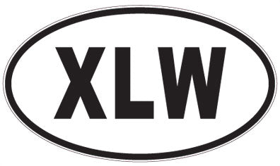 XLW - 3 Letter Initials Oval Magnet
