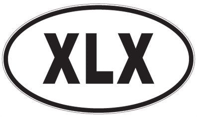 XLX - 3 Letter Initials Oval Sticker