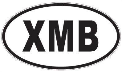 XMB - 3 Letter Initials Oval Magnet