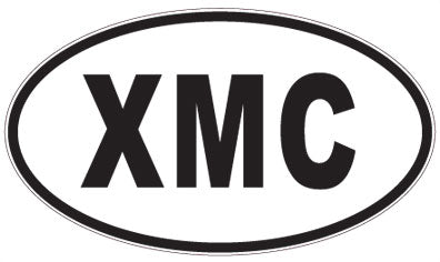XMC - 3 Letter Initials Oval Sticker