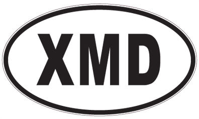 XMD - 3 Letter Initials Oval Magnet