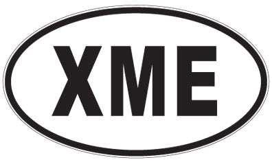 XME - 3 Letter Initials Oval Sticker