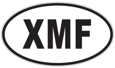 XMF - 3 Letter Initials Oval Sticker