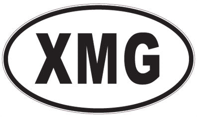 XMG - 3 Letter Initials Oval Magnet